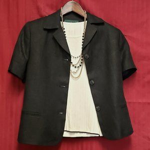 🍁Spring/Summer Short Sleeve Black colored Suit Jacket/Blazer/button down shirt.